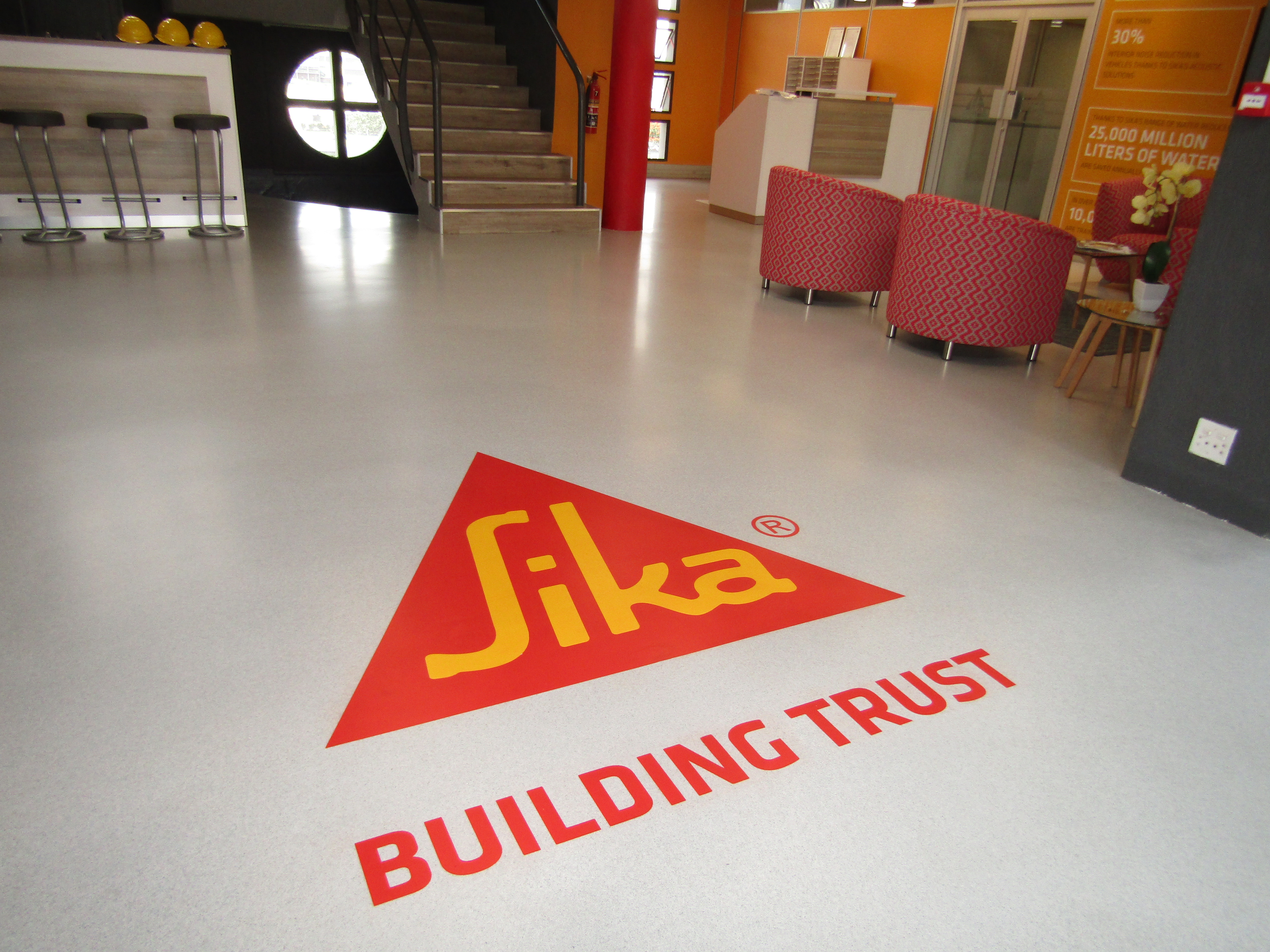 SIKA HEAD OFFICE RECEPTION REVAMPED