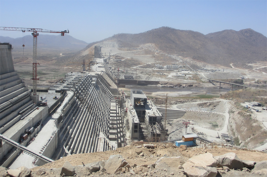 ETHIOPIA BEGINS FILLING CONCRETE IN MIDDLE PART OF GERD