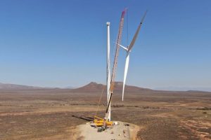 FIRST TURBINE AT PERDEKRAAL EAST WIND FARM ERECTED