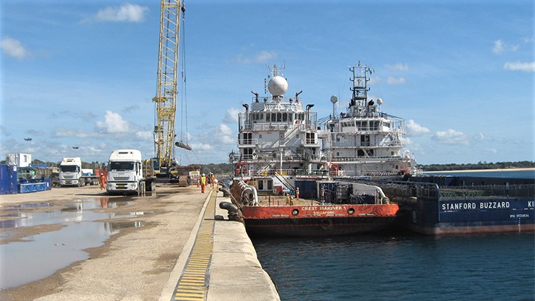 TANZANIAS MTWARA PORT PROJECT NOW 55% COMPLETE