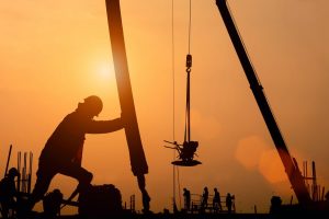 tci - concrete pour at sunset