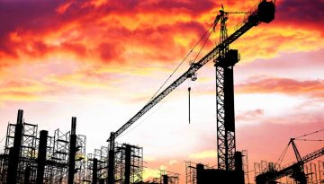 tci - sunset on building site