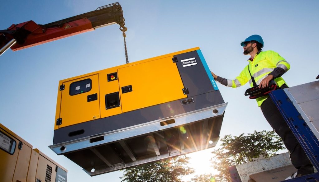 QES 40 mobile diesel generator application construction