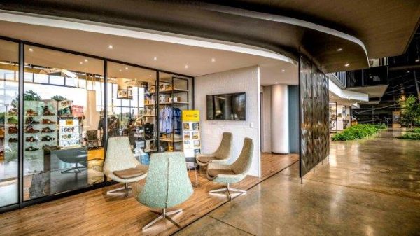 Interior detail of the Barloworld and Caterpillar Head Office and Showroom