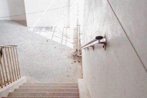 abe - duralite on stairwell wall