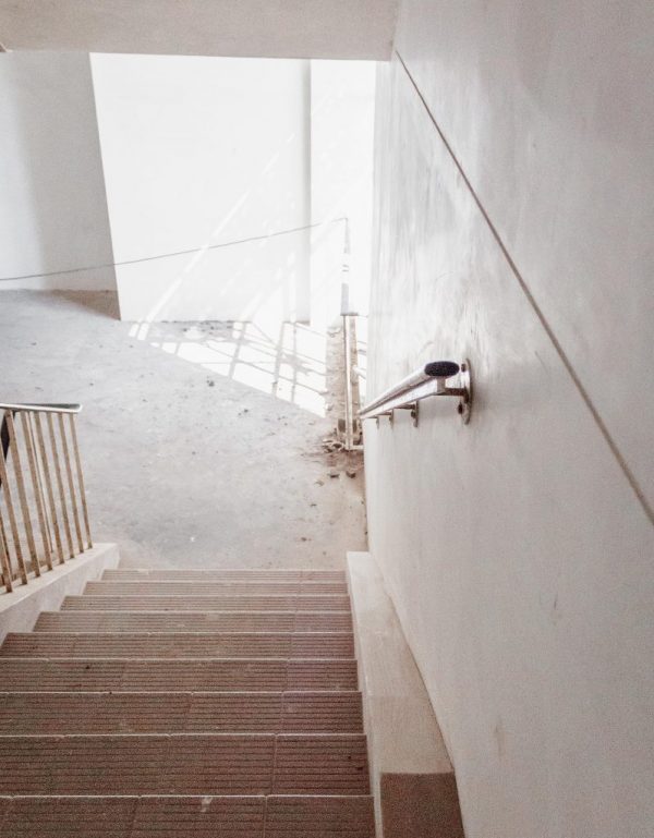 abe - duralite on stairwell wall