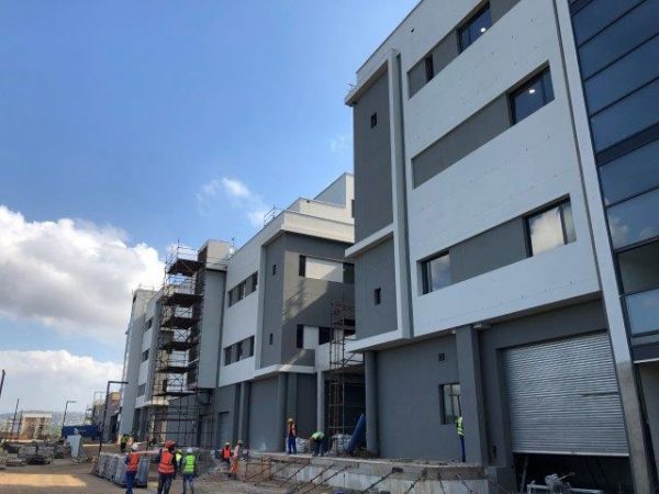 A typical construction site. Seen here is the Dr. Pixley Isaka Seme Memorial Hospital in Durban A typical construction site. Seen here is the Dr. Pixley Isaka Seme Memorial Hospital in Durban