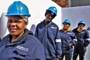 Production Technology Learnership participants on Induction Day.